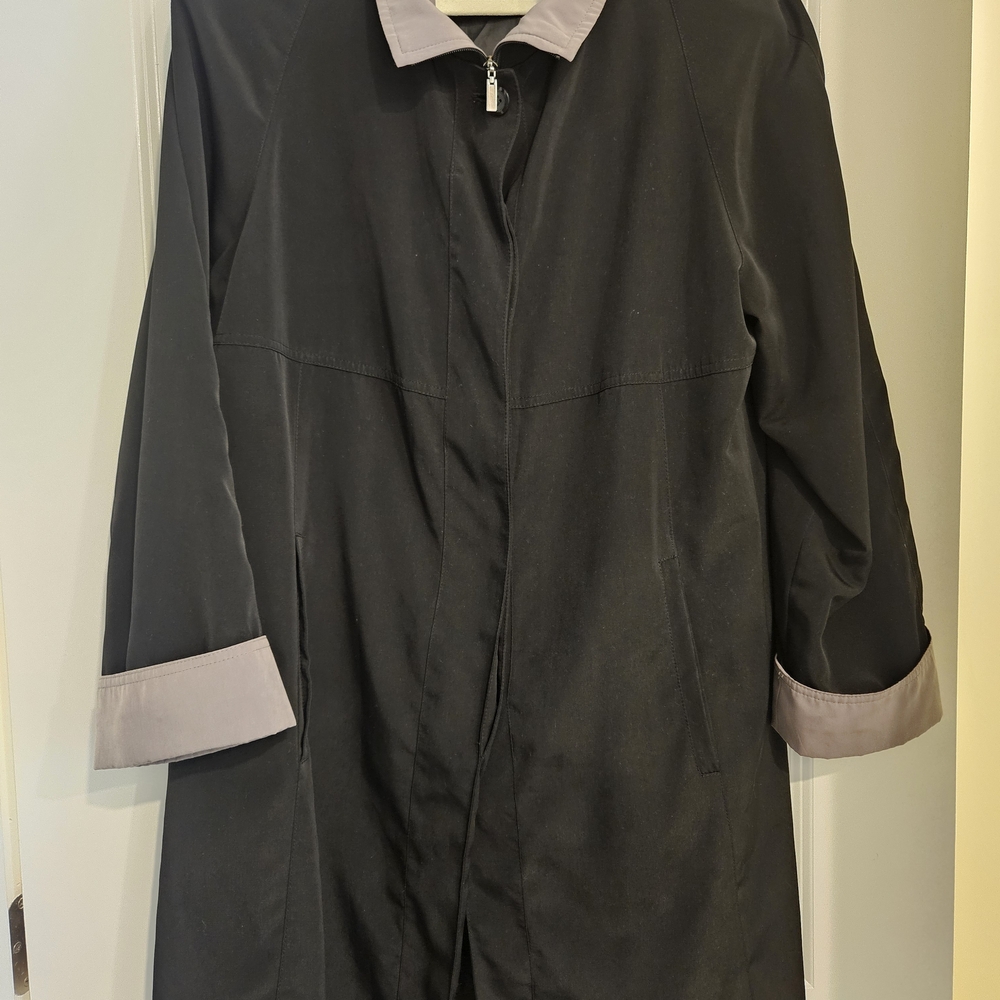 Gallery Black Jacket with Soft Pink Collar